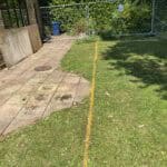Extension boundary marking for rear garden project in Wrecclesham.