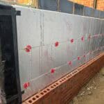 Extension wall insulation installation in Tongham for a single storey rear extension.