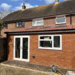 Rear extension for a modern home in Tongham, enhancing living space and natural light.