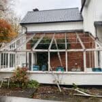 Rear extension construction in Winchfield for additional living space.