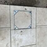 High-quality porcelain patio tiles installed in Wrecclesham, enhancing outdoor space durability and.