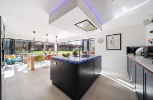 Kitchen with island