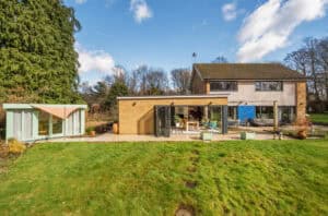 The extension from the garden