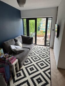 Living space in a converted garage, Aldershot