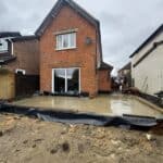 Wraparound extension and kitchen refit in Aldershot – slab poured