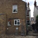 The back of the house before the wraparound extension