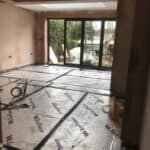 Floor insulation going down in the new extension