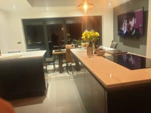 Open-plan kitchen-diner in a wraparound extension, Aldershot