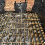 Reinforcement mesh laid for the new slab