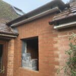 The completed shell of the small rear extension, before the window was fitted