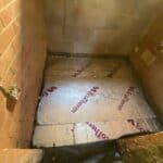 Floor insulation going down in the new WC