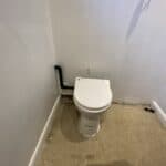 The new downstairs WC with a macerator toilet