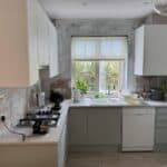 New kitchen fitted under the window