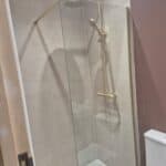 Wraparound extension and garage conversion in Farnham – walk-in shower room