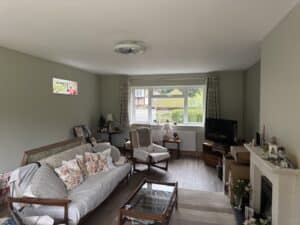 New living room in a rebuilt side extension, Fleet