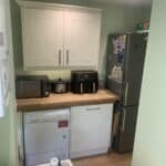 Garage conversion in Tongham – kitchenette at the rear